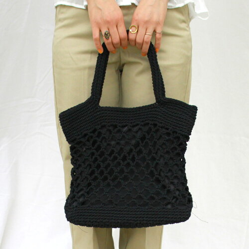 楽天市場 15 Offクーポン配布中 コットン 編み編み トートバッグ 3色展開 Brignton