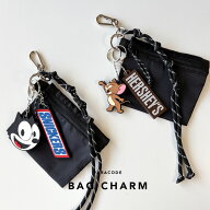 【5%オフクーポン◆0のつく日】フィリックス ジェリー SNICKERS HERSHY'S ロゴ入りキーホルダー 黒ポーチ…