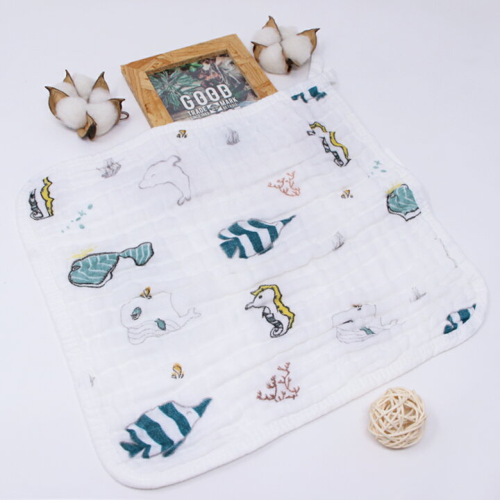 楽天市場】BRILBE ガーゼタオル ベビー フェイスタオル ハンドタオル ガーゼタオル ガーゼハンカチ キッズ ループ 付 6重 6枚組 保育園  30 × 30cm 綿100％ 入園準備 新生児 バスタオル バスタオルト 赤ちゃん よだれふき お食事 沐浴 出産祝い 通気性 吸水 :  BRILBE SHOP