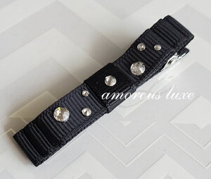 ヘアクリップ 前髪 跡がつかない ヘアピンスワロフスキー 『addy crystal-Rhythm』 跡がつかない・前髪・後れ毛 メイク・家事・オフィスに便利ヘアクリップ リボン キラキラピン高級クリスタ