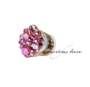 マグネット フック プルマグネット ピンタイプ磁石 強力 ネオジム『ダブルPINKミックス』マグネット かわいい スワロフスキー デザインキラキラ小物ピンク系(同柄2個入り)