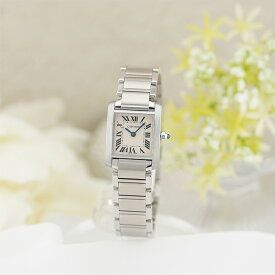 【60回払いまで金利0%】カルティエ タンクフランセーズ SM W51008Q3 付属品完品 CARTIER 中古レディース 腕時計 送料無料