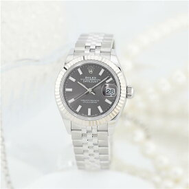 【60回払いまで金利0%】ロレックス デイトジャスト 28 279174 ダークグレー ジュビリーブレスレット 付属品完品 ROLEX 新品レディース 腕時計 送料無料