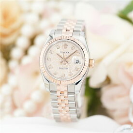 【60回払いまで金利0%】ロレックス デイトジャスト 26mm 179171G ピンク コンピューター ジュビリーブレスレット 保証書2006年 D番 ROLEX 中古レディース 腕時計 送料無料