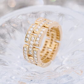 【60回払いまで金利0%】カルティエ マイヨンパンテール リング イエローゴールド ダイヤモンド 16号 CARTIER 中古リング 腕時計 送料無料