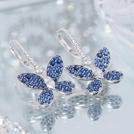 【60回払いまで金利0%】グラフ バタフライ パヴェバタフライ サファイア ダイヤモンド ピアス 中古ピアス 腕時計 送料無料