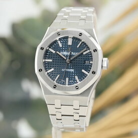【60回払いまで金利0%】オーデマ・ピゲ ロイヤルオーク オートマティック 15450ST.OO.1256ST.03 37mm ブルー 付属品完品 AUDEMARS PIGUET 中古レディース 腕時計 送料無料