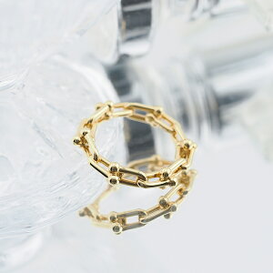 ティファニー ハードウェア マイクロリンク リング イエローゴールド 72743016/72666828 13号 TIFFANY & Co. 新品リング ブランドジュエリー 送料無料