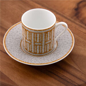 エルメス コーヒーカップ&ソーサー ペア モザイク ヴァンキャトル P026017P2 HERMES 新品テーブルウェア ブランド小物 送料無料