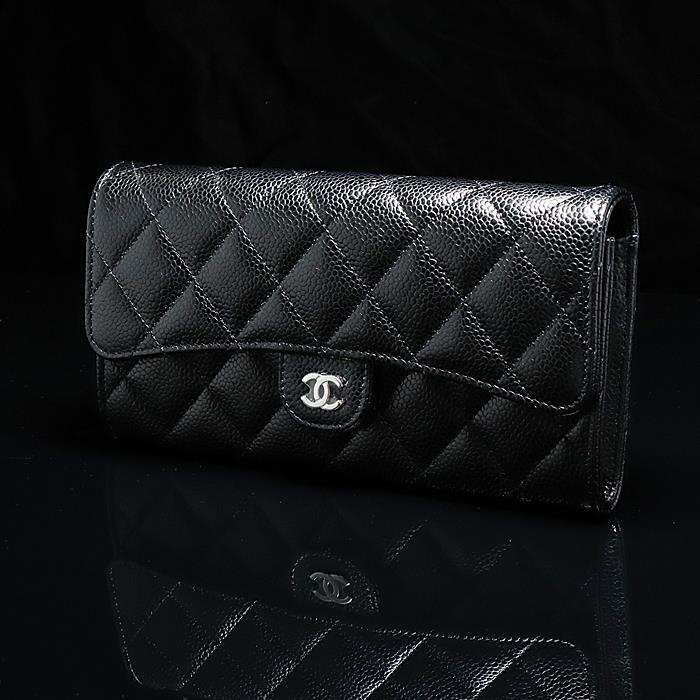 シャネル クラシックロングフラップウォレット ブラック シルバー金具 Chanel 新品レディース ブランドバッグ 送料無料 Prothane Com