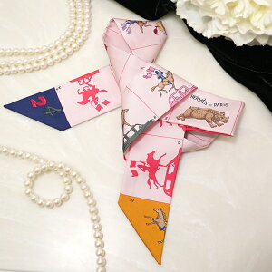 エルメス ツイリー エルメス・パラード ローズ・パール / マリン / マルチカラー H064150S 06 HERMES 新品スカーフ ブランド小物 送料無料