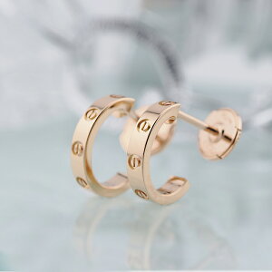 カルティエ ラブ フープ イヤリング スモールモデル ピアス ピンクゴールド B8029000 CARTIER 新品ピアス ブランドジュエリー 送料無料