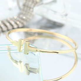 【60回払いまで金利0%】ティファニー ティファニーT ワイヤー ブレスレット M イエローゴールド 33419066 TIFFANY & Co. 新品ブレスレット・バングル ブランドジュエリー 送料無料
