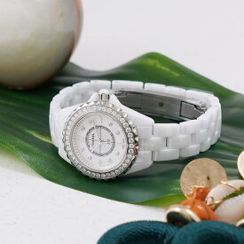 シャネル J12 H2572 ホワイトセラミック ベゼルダイヤ MOP/8Pダイヤ 29mm CHANEL 新品レディース 腕時計 送料無料