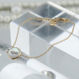 【60回払いまで金利0%】ポメラート Pom Pom Dot ブレスレット Lサイズ ローズゴールド マザーオブパール ダイヤモンド PBC4030_O7WHR_DB0MP 新品ブレスレット・バングル ブランドジュエリー 送料無料