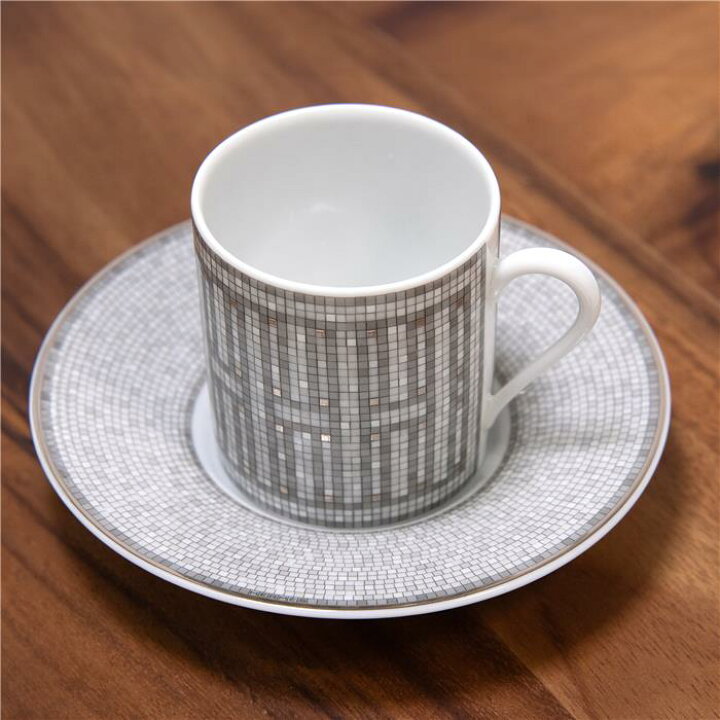 楽天市場】エルメス コーヒーカップ＆ソーサー ペア モザイク ヴァン 