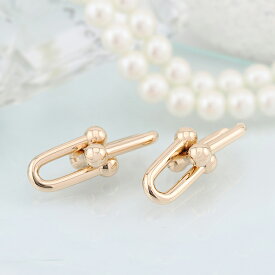 【60回払いまで金利0%】TIFFANY & Co. 新品 ティファニーハードウェア ラージリンク ピアス ローズゴールドピアス ブランドジュエリー 送料無料