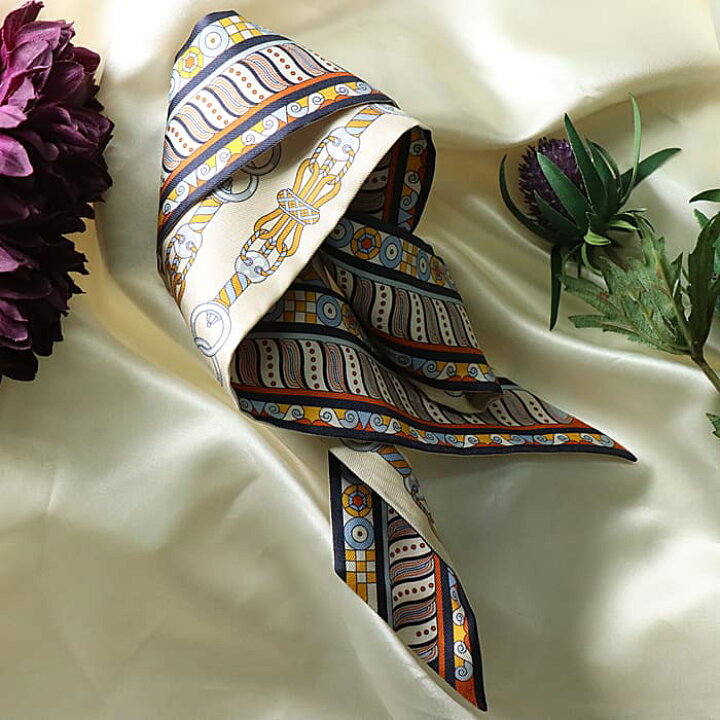 楽天市場】エルメス ツイリー シルク HARNAIS EN ROSACE ハーネスの  