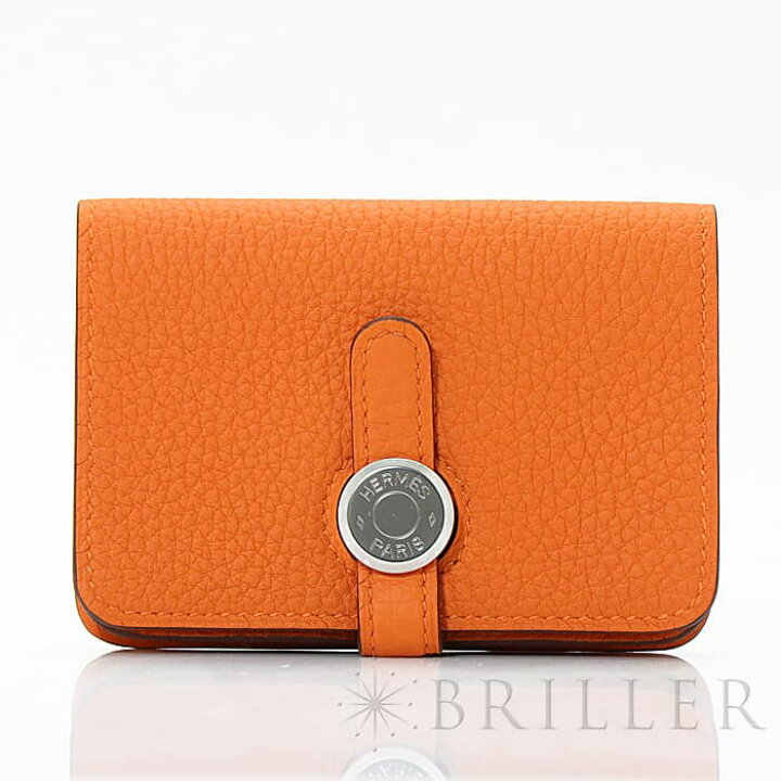 楽天市場】エルメス ドゴンカード トゴ オレンジ シルバー金具 HERMES  