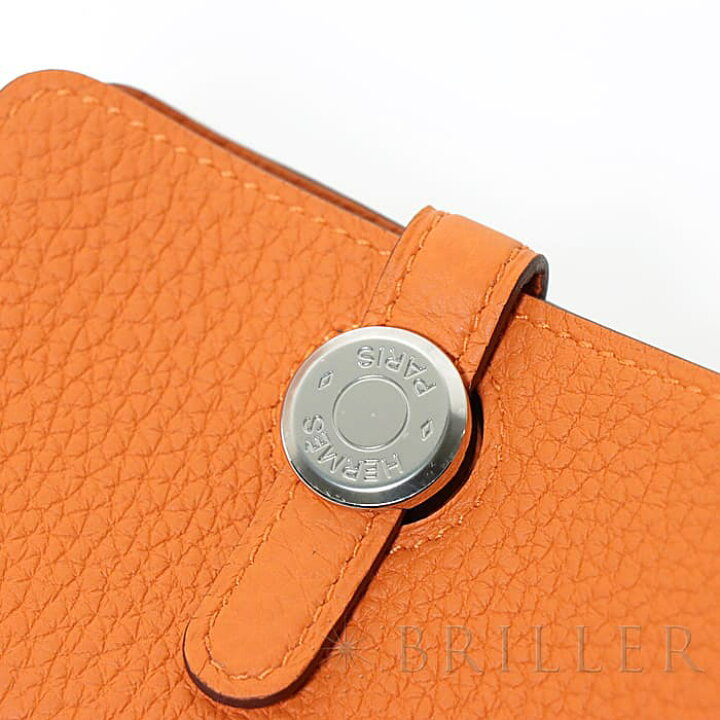 楽天市場】エルメス ドゴンカード トゴ オレンジ シルバー金具 HERMES  