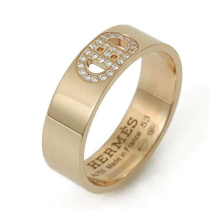 楽天市場】エルメス リング H ダンクル ピンクゴールド ダイヤモンド  
