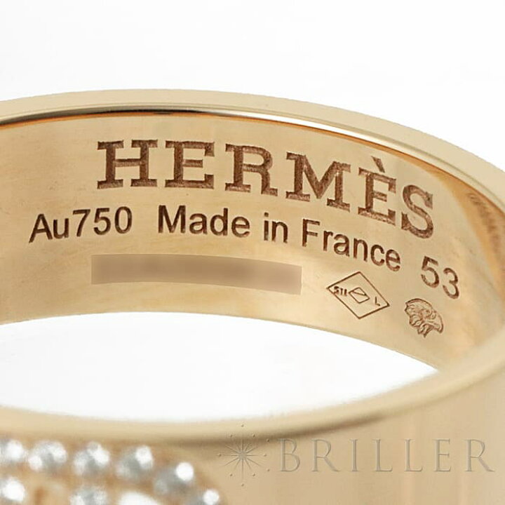 楽天市場】エルメス リング H ダンクル ピンクゴールド ダイヤモンド  