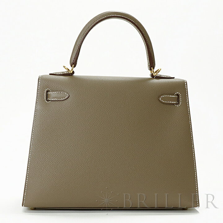 楽天市場】ケリー25 エプソン 外縫い エトゥープ ゴールド金具 HERMES  