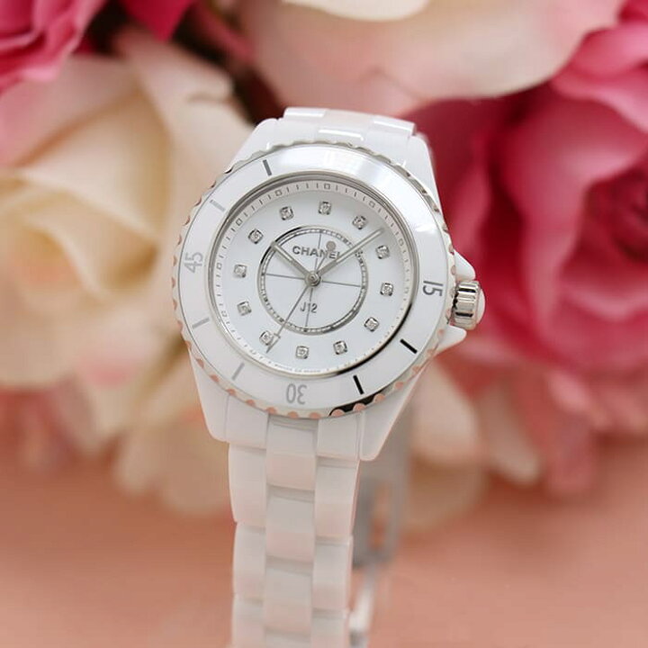 楽天市場】シャネル J12 ホワイトセラミック 33mm H5703 CHANEL 新品  