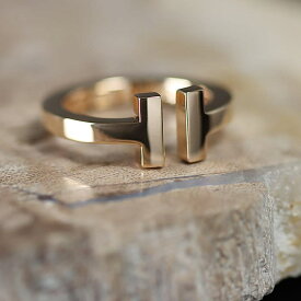【60回払いまで金利0%】ティファニー ティファニーT スクエアリング 18K ローズゴールド 9号 TIFFANY & Co. TIFFANY & Co. 新品リング ブランドジュエリー 送料無料