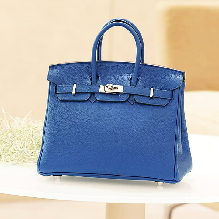 楽天市場】エルメス バーキン25 トゴ ブルーフランス シルバー金具 
