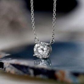 【60回払いまで金利0%】ティファニー ソリティア ダイヤモンド ペンダント 1.04ct TIFFANY & Co. 中古ネックレス ブランドジュエリー 送料無料