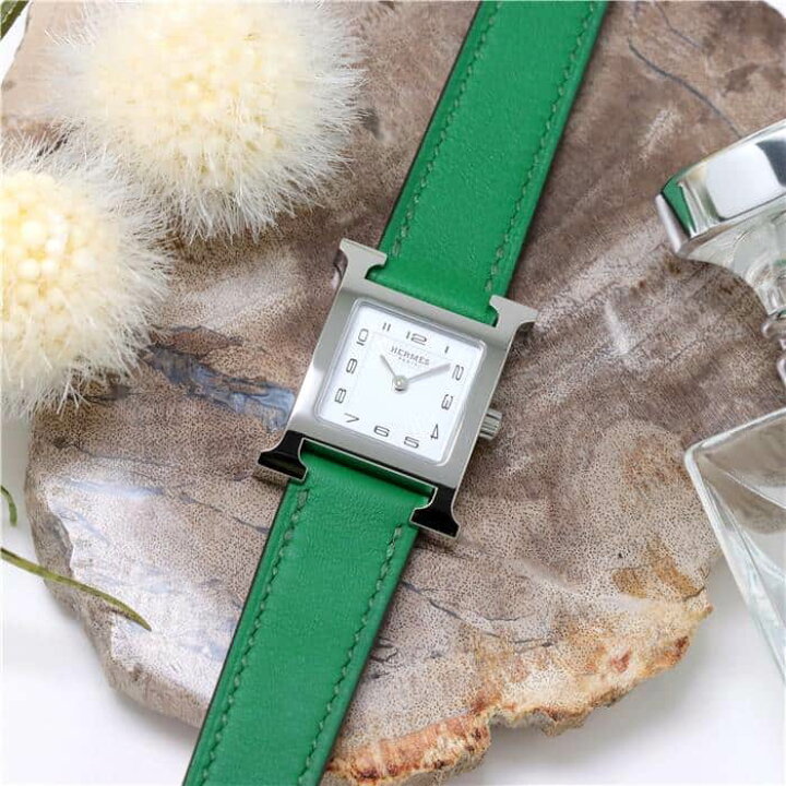 楽天市場】エルメス Hウォッチ HH1.210.131.SW1L グリーン HERMES 新品  