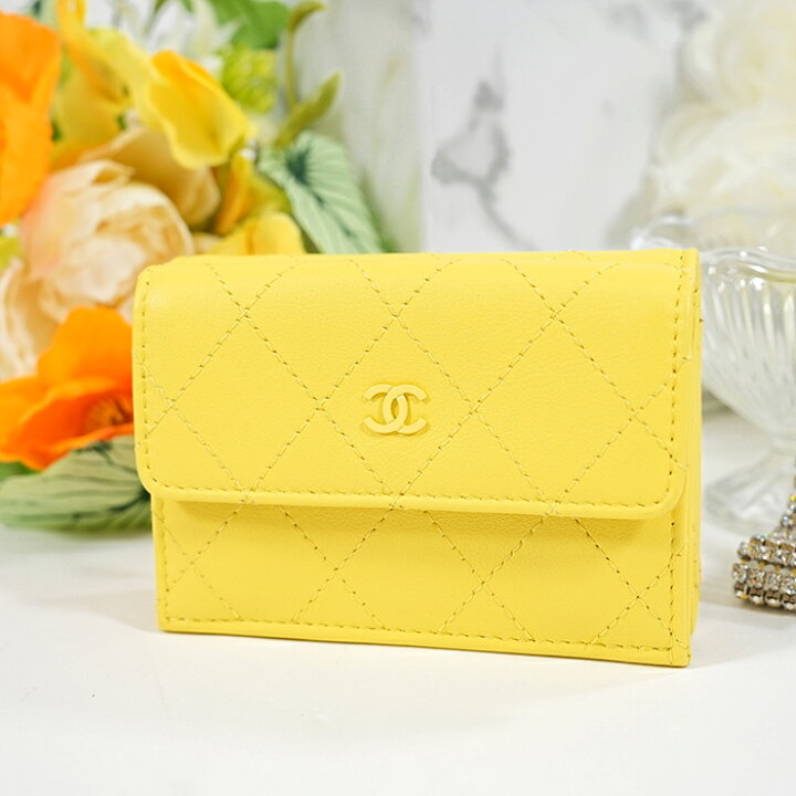 楽天市場】シャネル スモールフラップ ウォレット イエロー CHANEL 未 