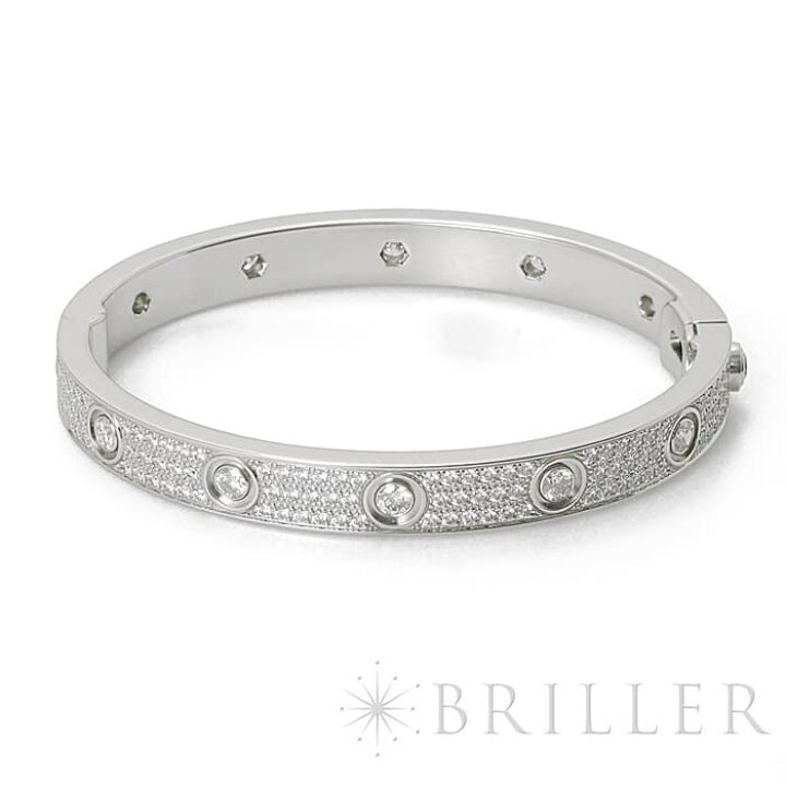 楽天市場】カルティエ ラブ ブレスレット ホワイトゴールド パヴェ  