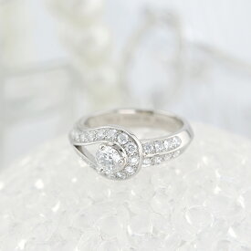 ヴァンクリーフ＆アーペル クチュール ソリティア リング プラチナ ダイヤモンド VCARD36148 8号 Van Cleef & Arpels 中古リング ブランドジュエリー 送料無料