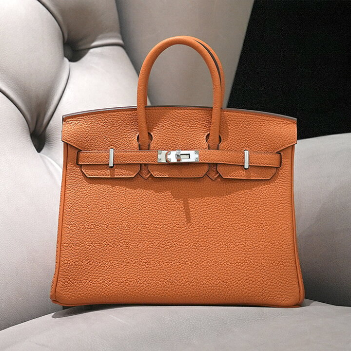 楽天市場】エルメス バーキン 25 トゴ オレンジ シルバー金具 HERMES 