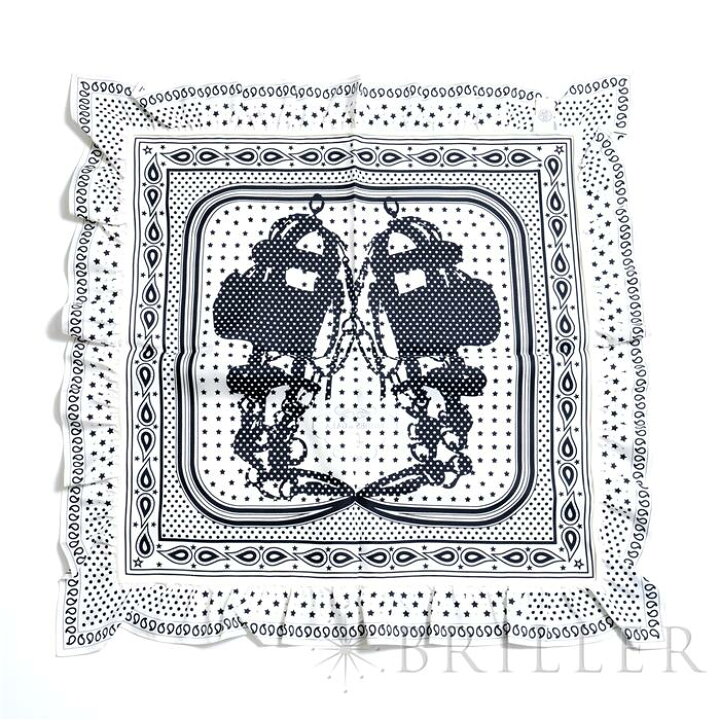 HERMES エルメス カレ70 Brides de Gala Bandana a Pois ブリッド  