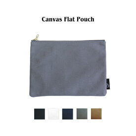 ポーチ メンズ 薄型 小物入れ 大きめ おしゃれ 化粧 ポーチ 日本製 ブランド BRILLIANT COLORS（帆布 無地 フラット ポーチ)