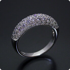 【婚約指輪】結婚指輪 ダイヤモンド【パヴェセッティング】プラチナ【エンゲージリング】受注生産品「ダイヤモンドが輝くパベセッティングリング」