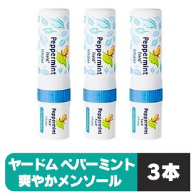 【 今だけ！最大3000円OFFクーポン 】 ヤードム ペパーミント ミント 3本 セット ペパーミント メンソール メンソールスティック タイドラマ 花粉 鼻づまり 夏バテ 暑さ対策 インヘラー 運転 ドライブ 眠気覚まし 鼻スースー 勉強 受験 リラックス リフレッシュ