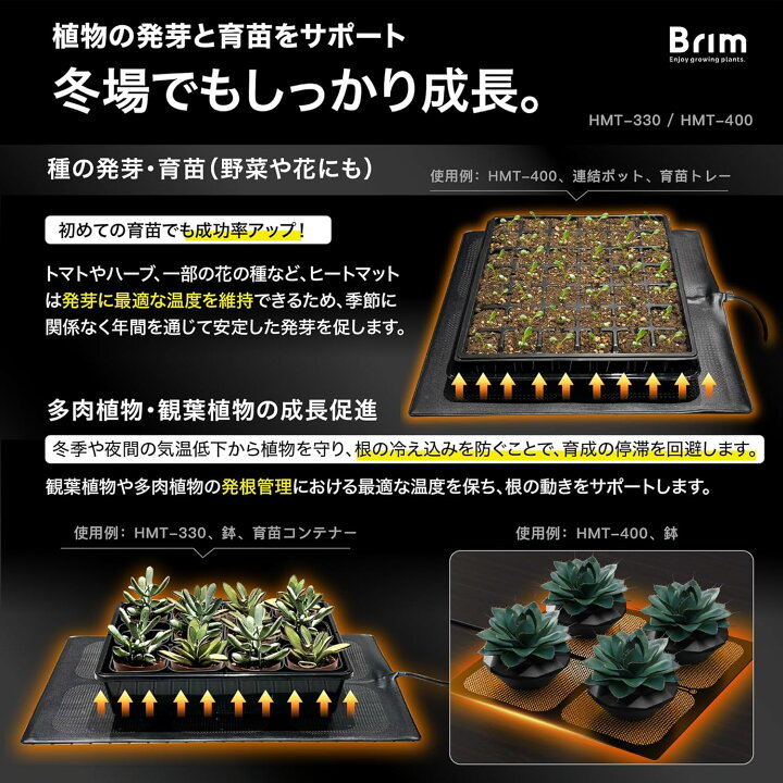楽天市場】【マラソンPt5倍!】BRIM(ブリム) ヒートマット 60W 室内園芸 