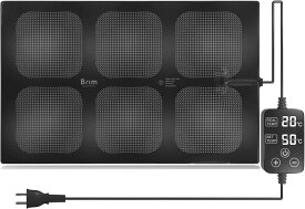 BRIM(ブリム) ヒートマット 60W 室内園芸用 ヒーターマット デジタル表示 温度調整 IP67 防水 育苗器 HMT-330（33cm×53cm） /　HMT-400（40cm×40cm）