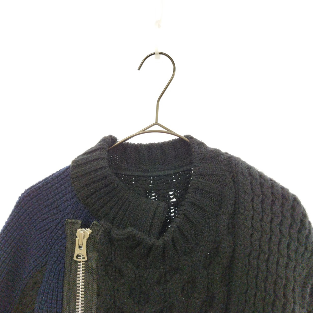 楽天市場】Sacai(サカイ)21AW Wool Knit Zip Up Blouson 再構築 ジップ 