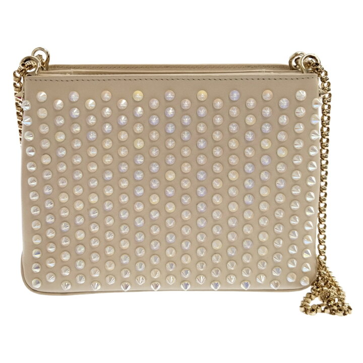 CHRISTIAN LOUBOUTIN(クリスチャンルブタン)トルリビ スモールスパイク ショルダーバッグ チェーンバッグ ベージュ【中古】【程度A】【カラーベージュ】【オンライン限定商品】 | ブランド買取・販売 BRING