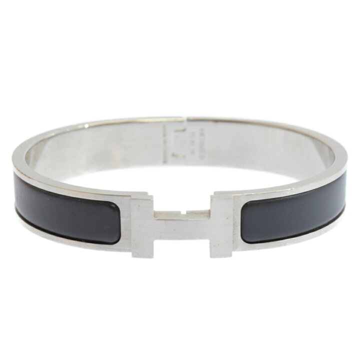 HERMES(エルメス)クリックH PM エナメルブレスレット シルバーバングル シルバー/ブラック【中古】【程度A】【カラーシルバー】【取扱店舗新宿】 | ブランド買取・販売 BRING
