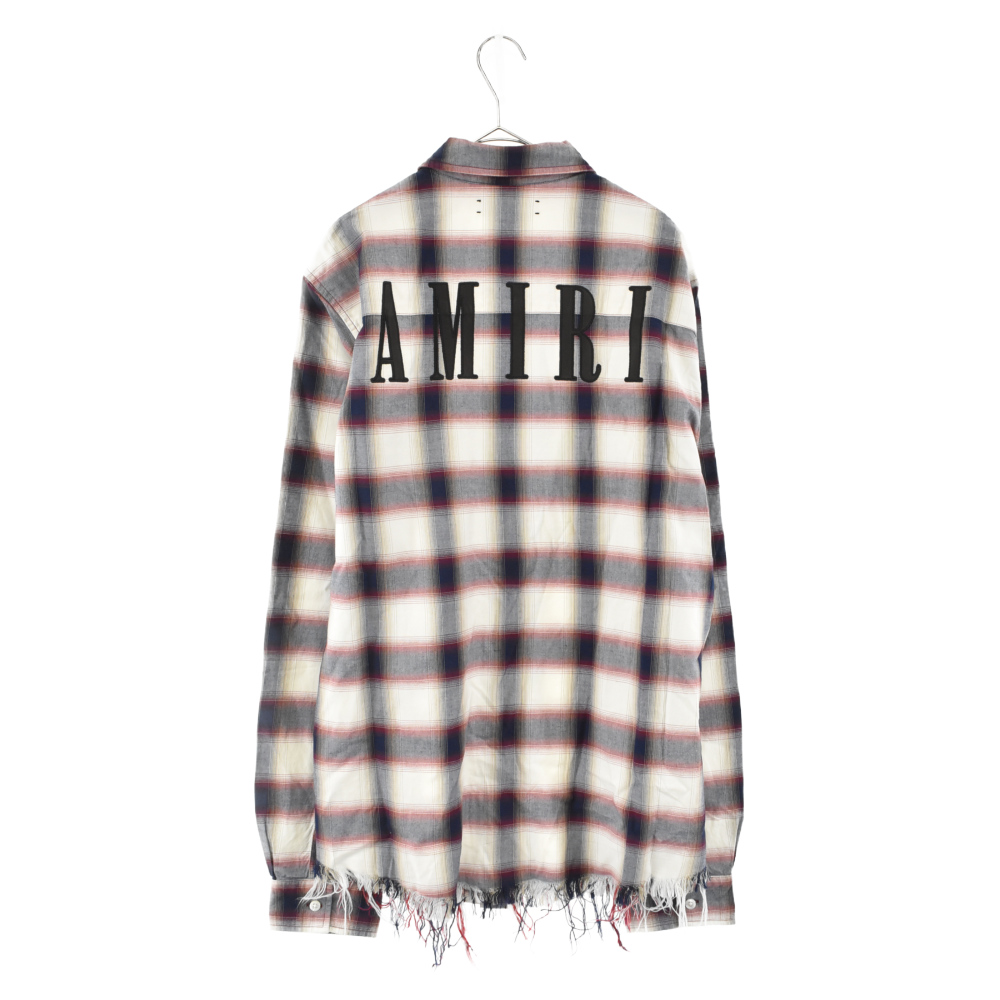 楽天市場】AMIRI(アミリ) サイズ:L Logo Flannel Shirt バックロゴ