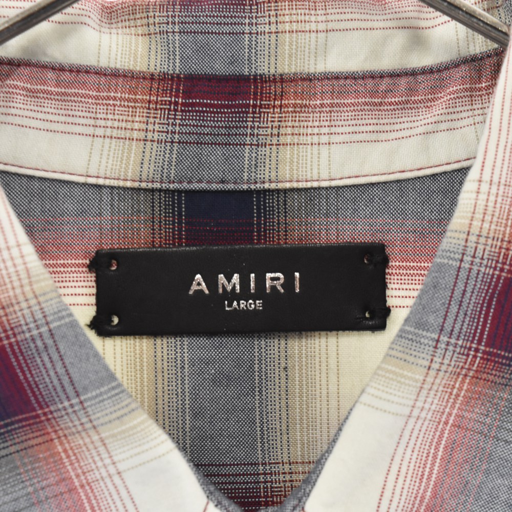 楽天市場】AMIRI(アミリ) サイズ:L Logo Flannel Shirt バックロゴ