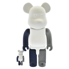 MEDICOM TOY(メディコムトイ) サイズ:100%/400% BE@RBRICK×KITH CONCRETE 100%/400% ベアブリック キス フィギュア 人形【中古】【程度A】【カラーホワイト】【オンライン限定商品】