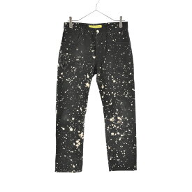 RAF SIMONS(ラフシモンズ) サイズ:44 ×STERLING RUBY 14AW Bleached Jeans ブリーチ加工デニムパンツ ジーンズ ブラック 44【中古】【程度B】【カラーブラック】【取扱店舗AWESOME原宿店】