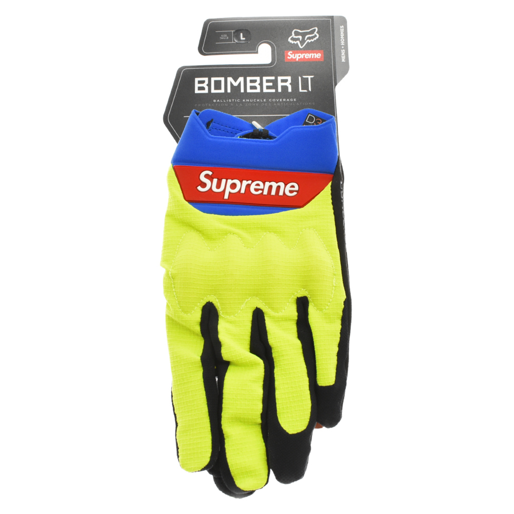 SUPREME(シュプリーム) サイズ:L ×Fox Racing 18SS Bomber LT Gloves フォックスレーシング ボンバーライトグローブ 手袋 イエロー